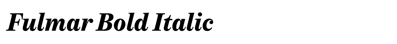 Fulmar Bold Italic